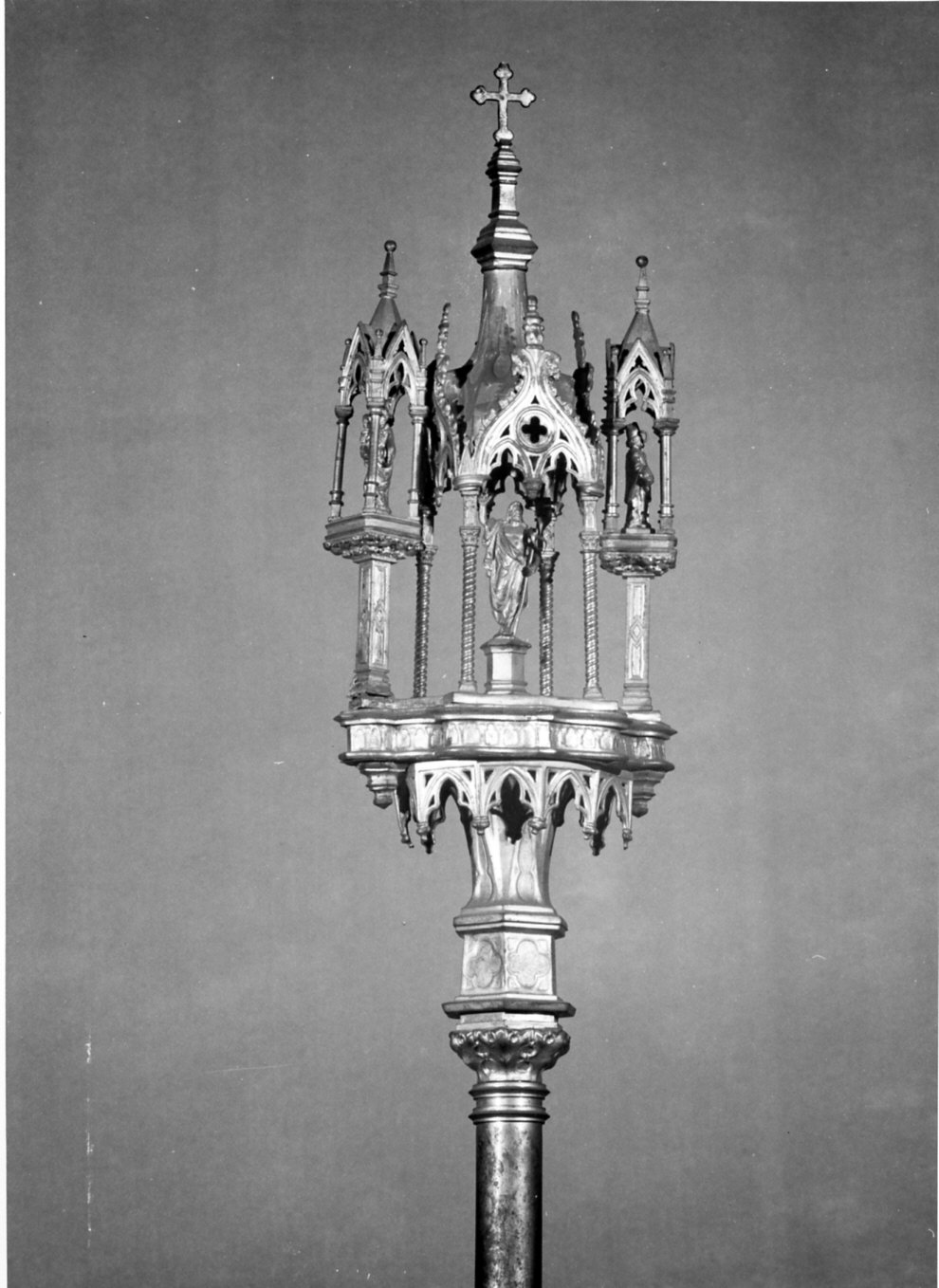 mazza processionale, coppia - bottega italiana (prima metà sec. XX)