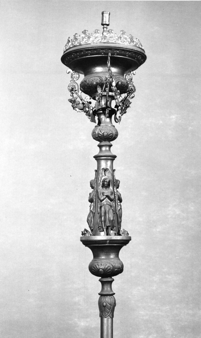 candelabro portatile, opera isolata - bottega italiana (prima metà sec. XX)