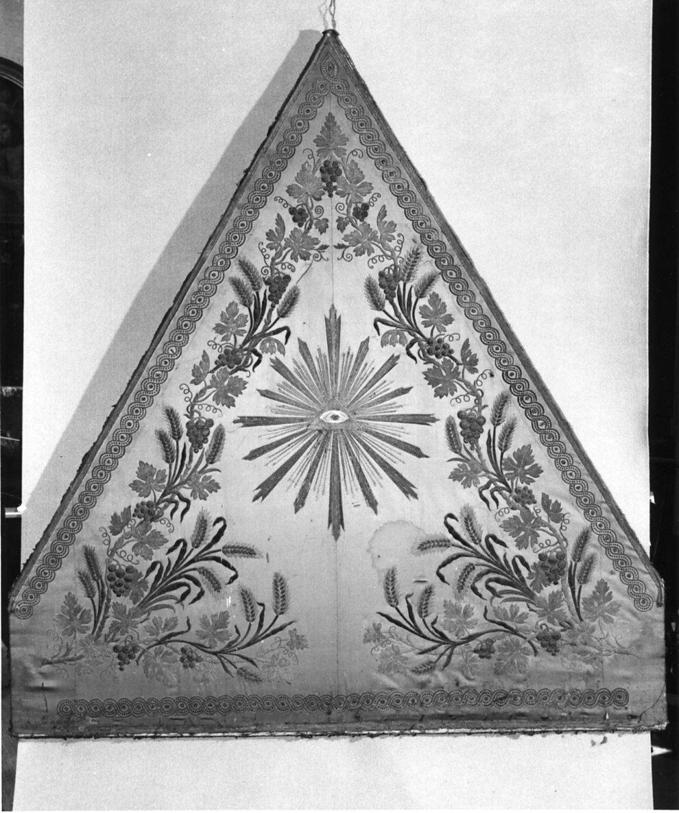 triangolo per esposizione eucaristica, opera isolata - manifattura italiana (sec. XIX)