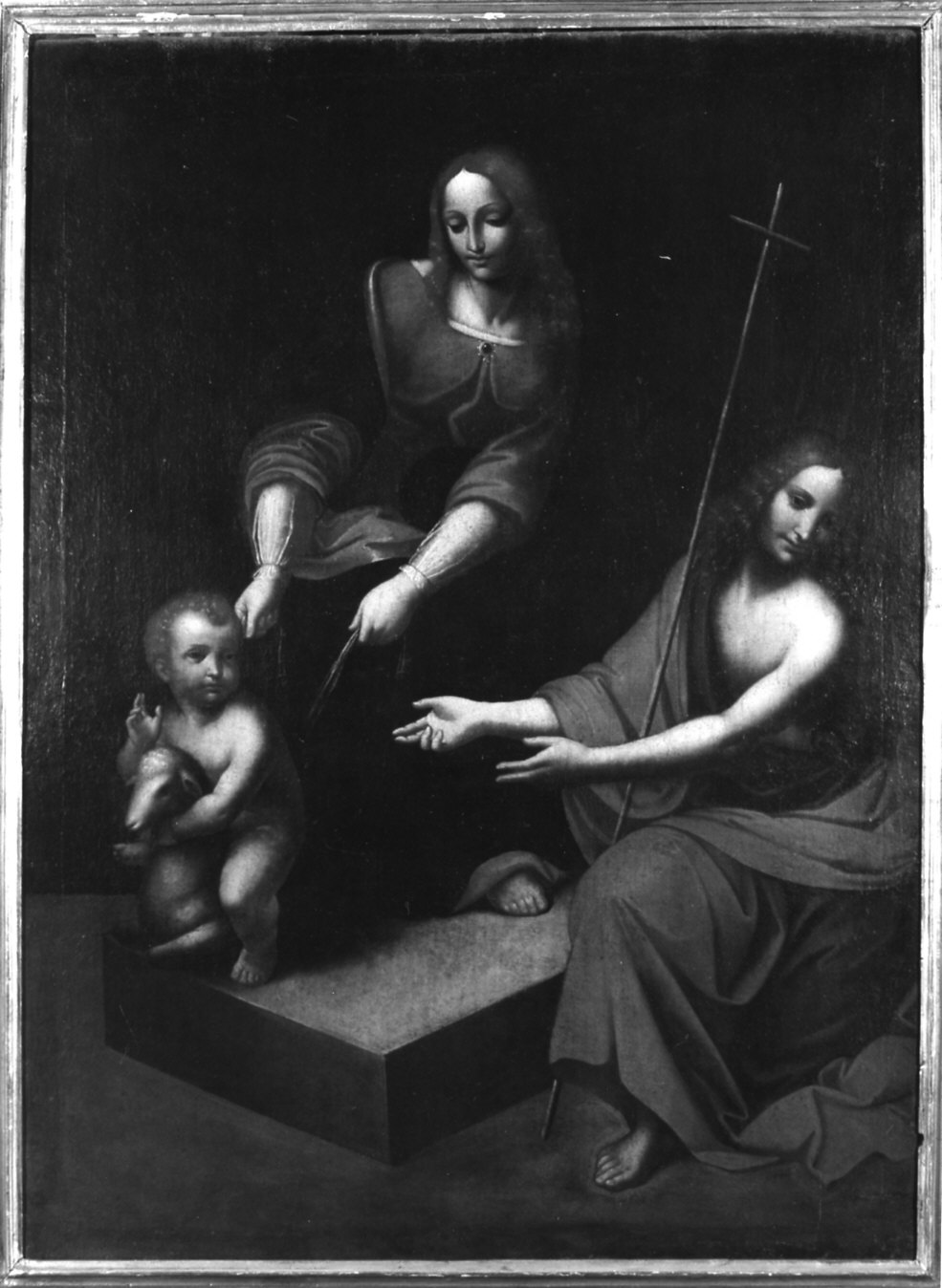 Madonna con Bambino e San Giovannino (dipinto, opera isolata) - ambito italiano (sec. XVI)