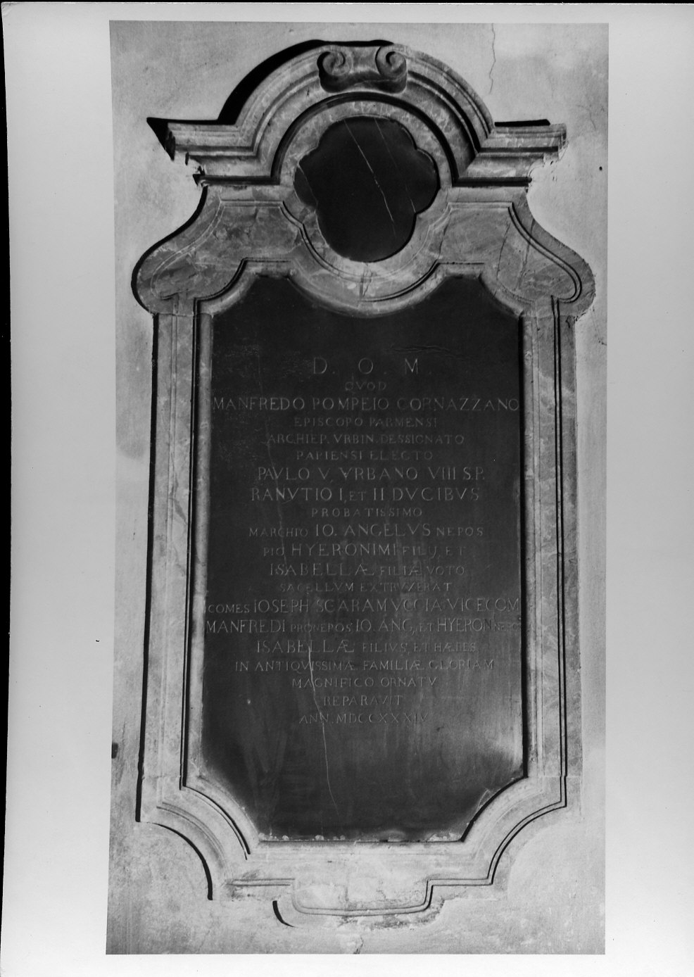 lapide, opera isolata - bottega lombarda (sec. XVIII)