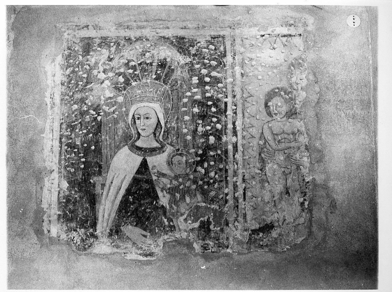 Madonna con Bambino (dipinto murale) - ambito lombardo (sec. XV)