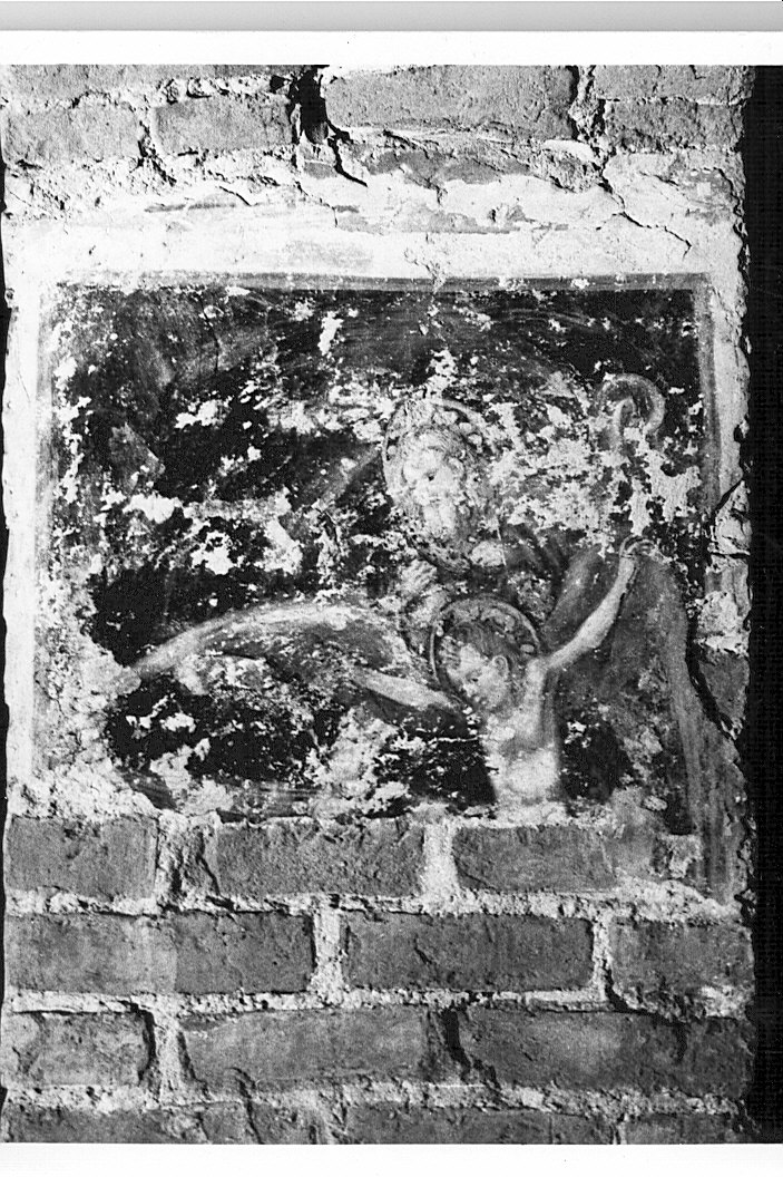 Dio Padre (dipinto murale, frammento) - ambito lombardo (prima metà sec. XV)