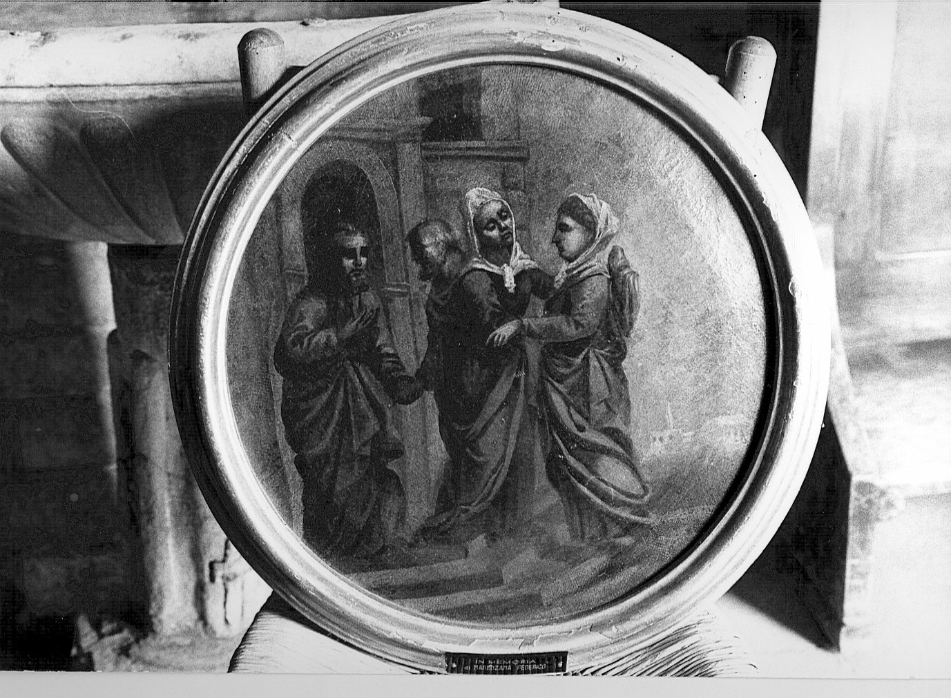 visitazione (dipinto murale) - ambito lombardo (sec. XVII)