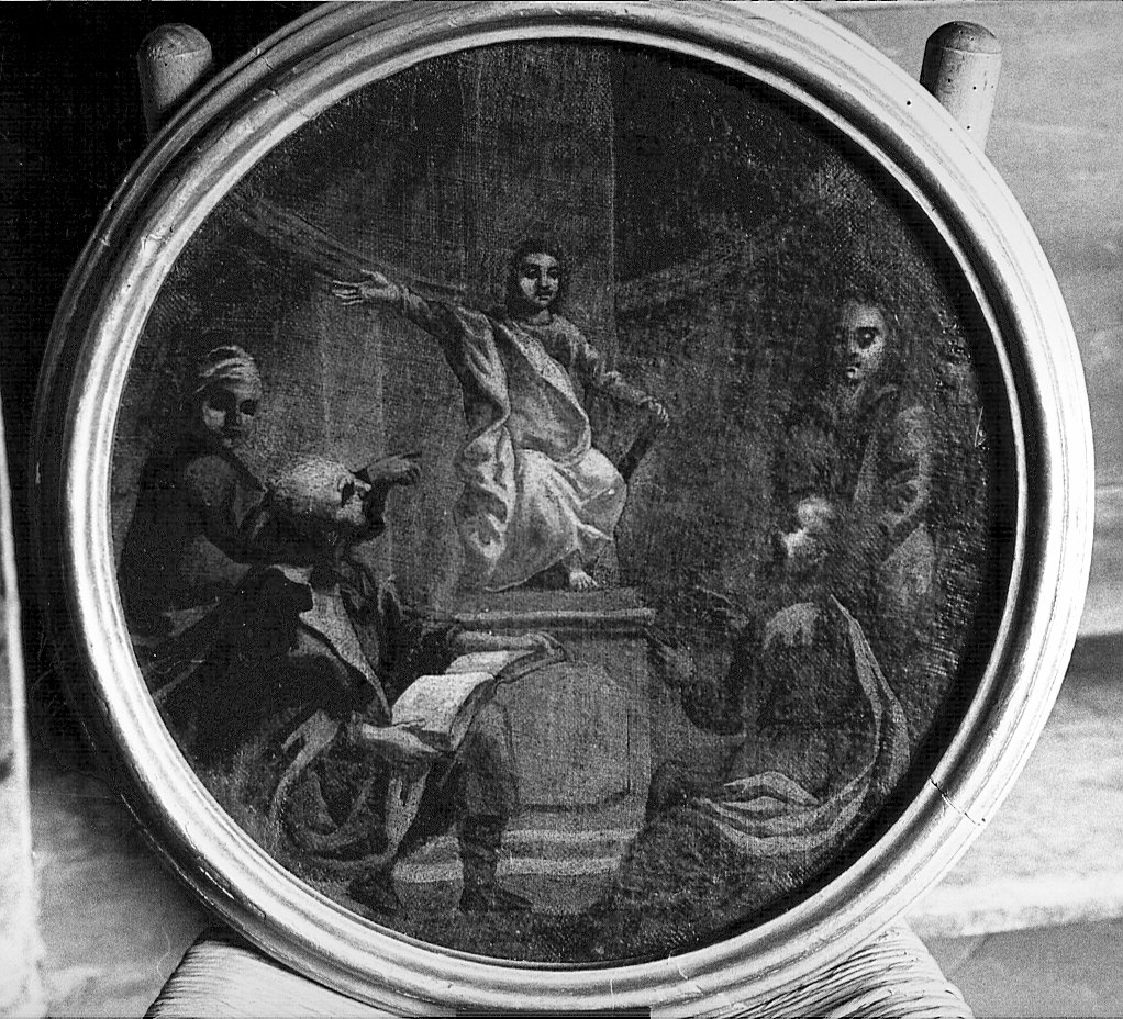 disputa di Gesù con i dottori nel tempio (dipinto murale) - ambito lombardo (sec. XVII)