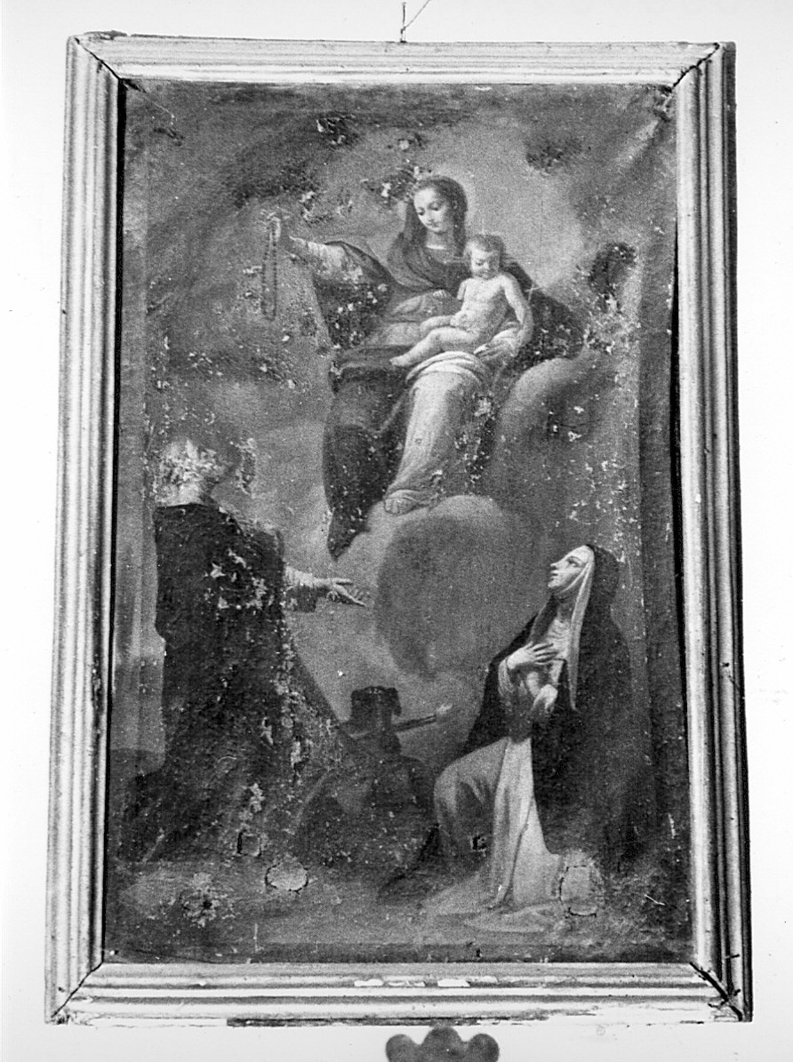 Madonna del Rosario con San Domenico, Santa Caterina da Siena (dipinto) - bottega lombarda (seconda metà sec. XVII)