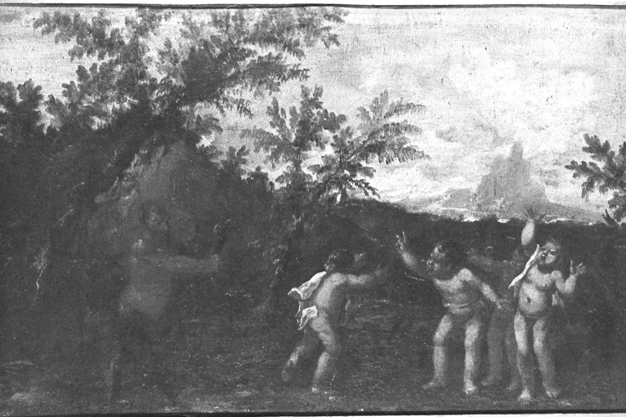 putti sorpresi da un fauno (dipinto, opera isolata) - ambito lombardo (sec. XVIII)