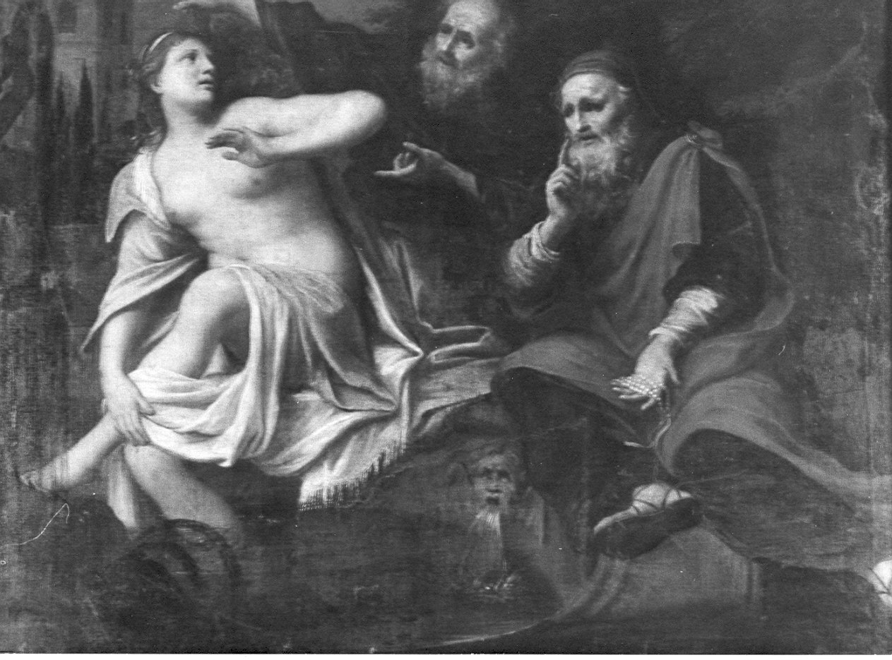 Susanna e i vecchioni (dipinto, opera isolata) di Nuvolone Giuseppe (maniera) (sec. XVII)