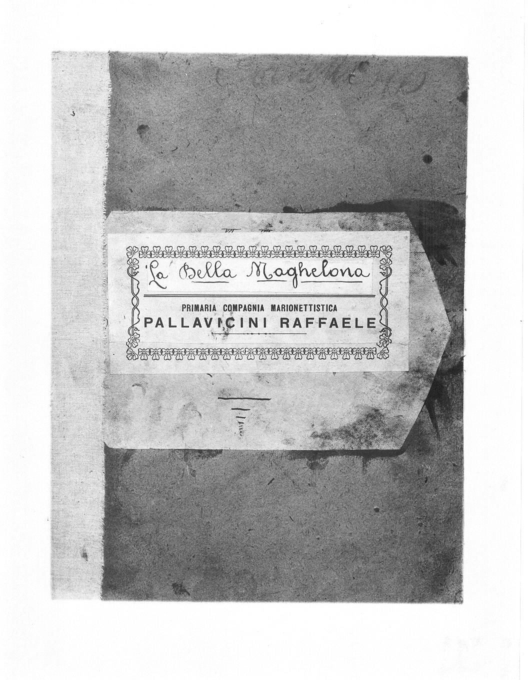 copertina di copione (copertina) - bottega (sec. XIX fine)