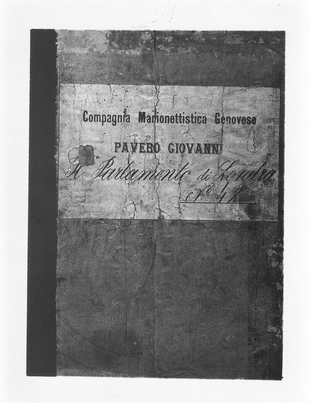 copertina di copione (copertina) - bottega (1900)