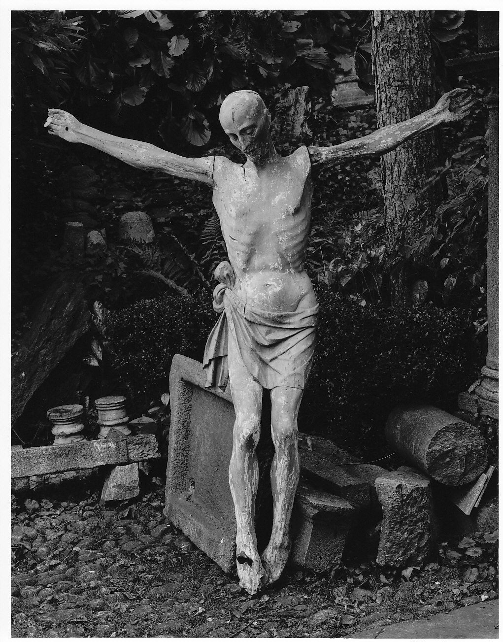 crocifisso, opera isolata - bottega valtellinese (sec. XVI)