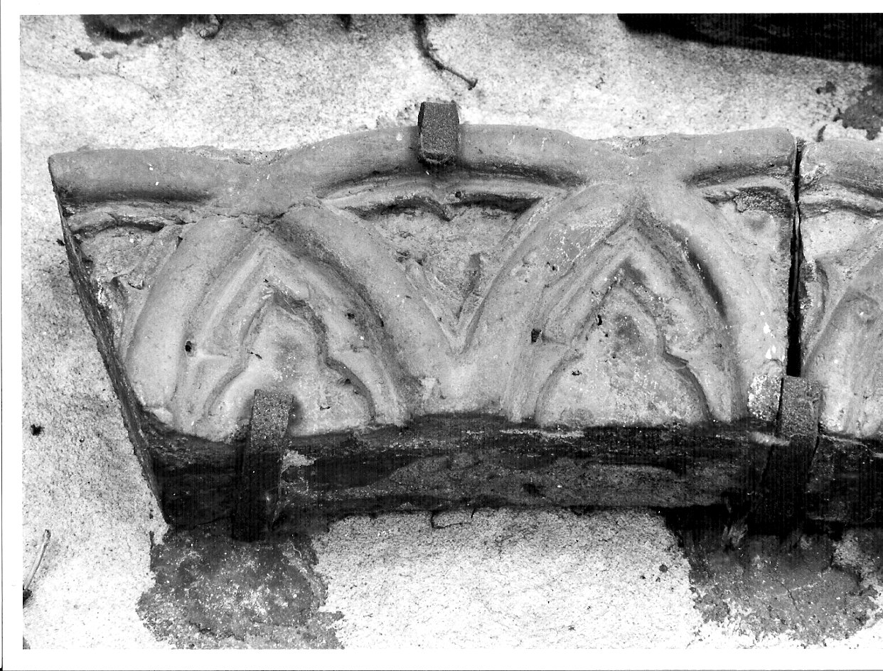 cornice, frammento - bottega lombarda (fine/inizio secc. XIV/ XV)