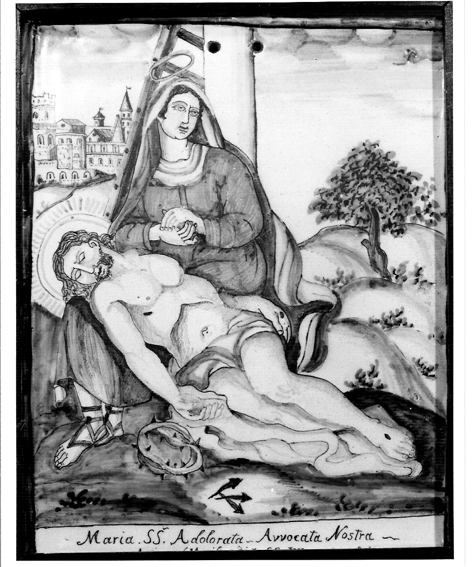 pietà (formella, opera isolata) - produzione lombarda (sec. XIX)