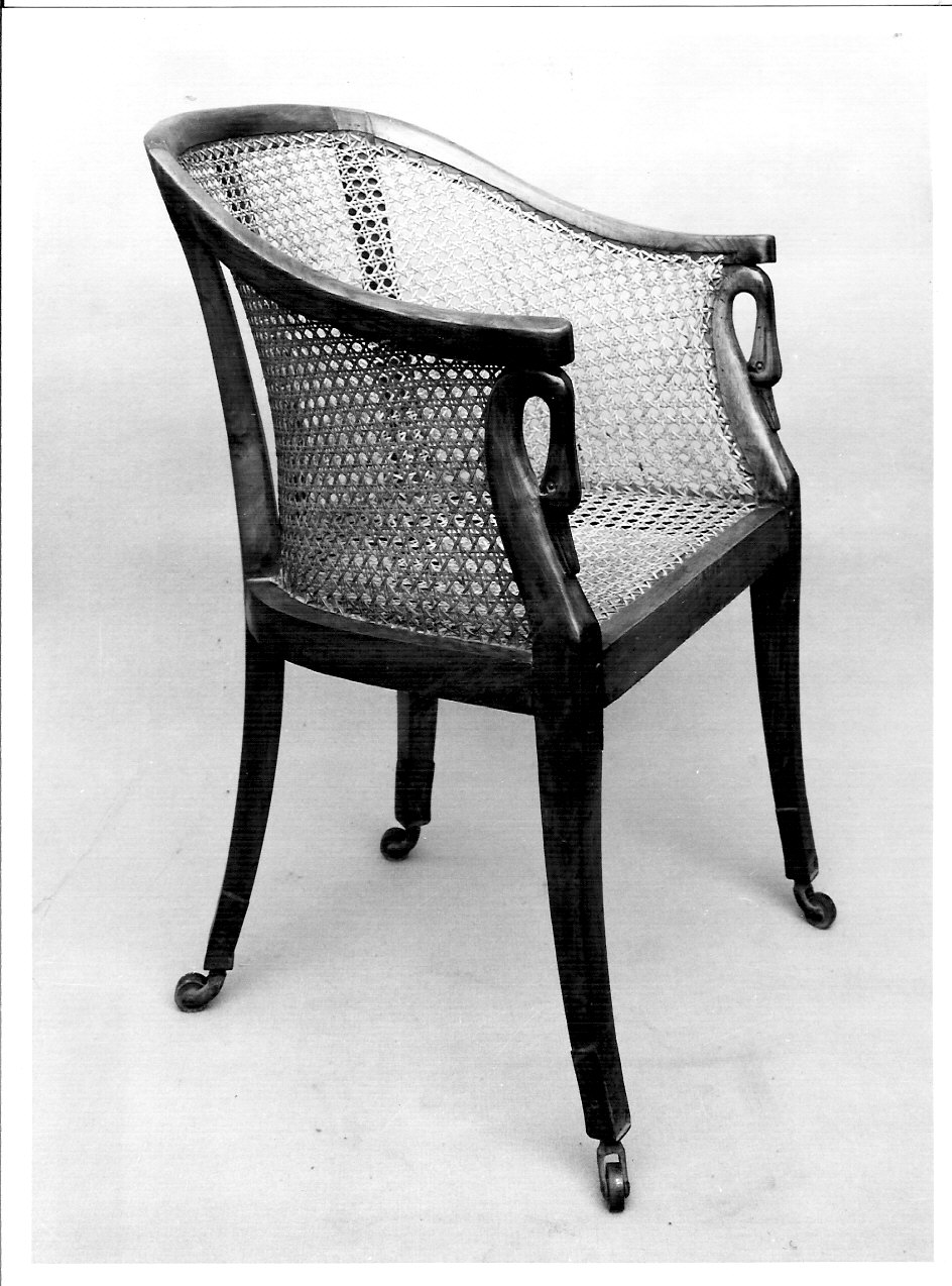 poltroncina, opera isolata - bottega lombarda (inizio sec. XIX)