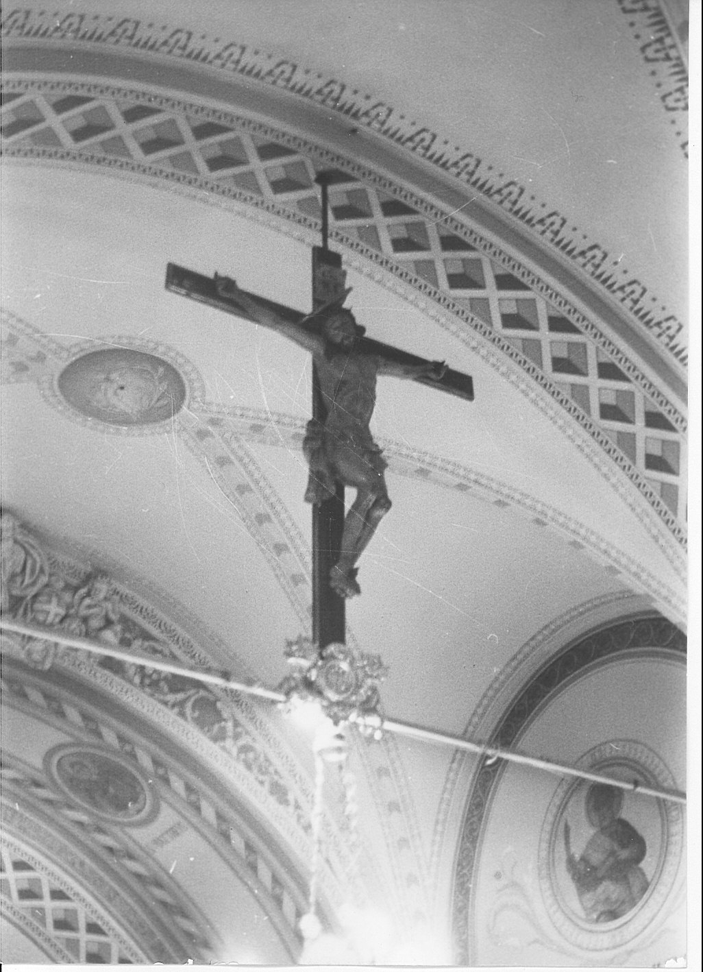 crocifisso del trave trionfale, opera isolata - bottega lombarda (secc. XVI/ XVII)