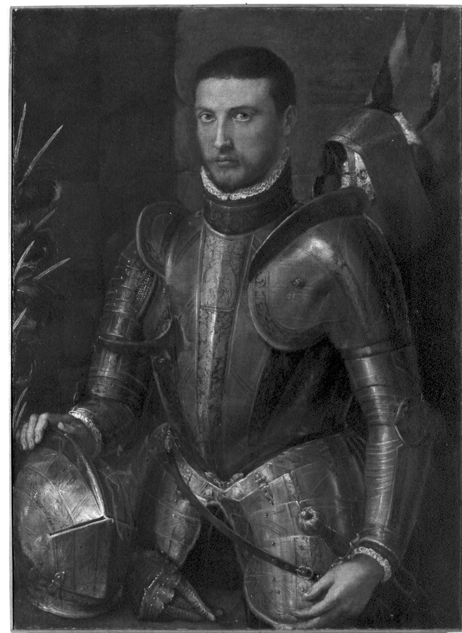 Ritratto d'uomo in armatura (dipinto, opera isolata) di Brusasorci Domenico (cerchia) - ambito veronese (sec. XVI)