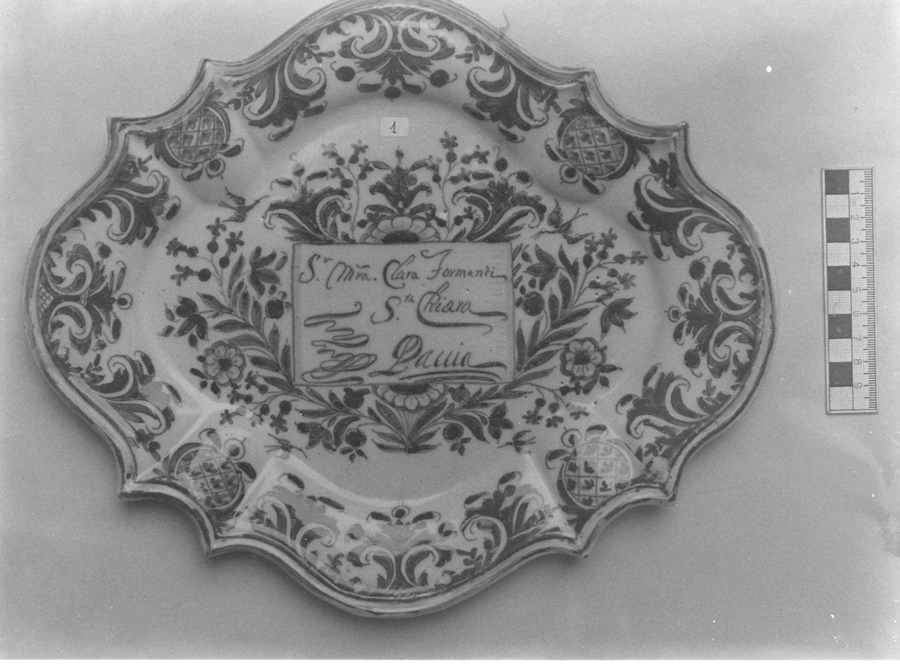 vassoio, opera isolata di Cantù Fratelli (sec. XVIII)