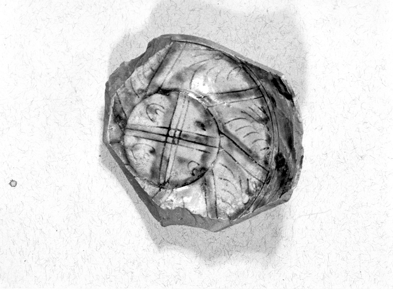 coppetta, frammento - manifattura pavese (sec. XV)