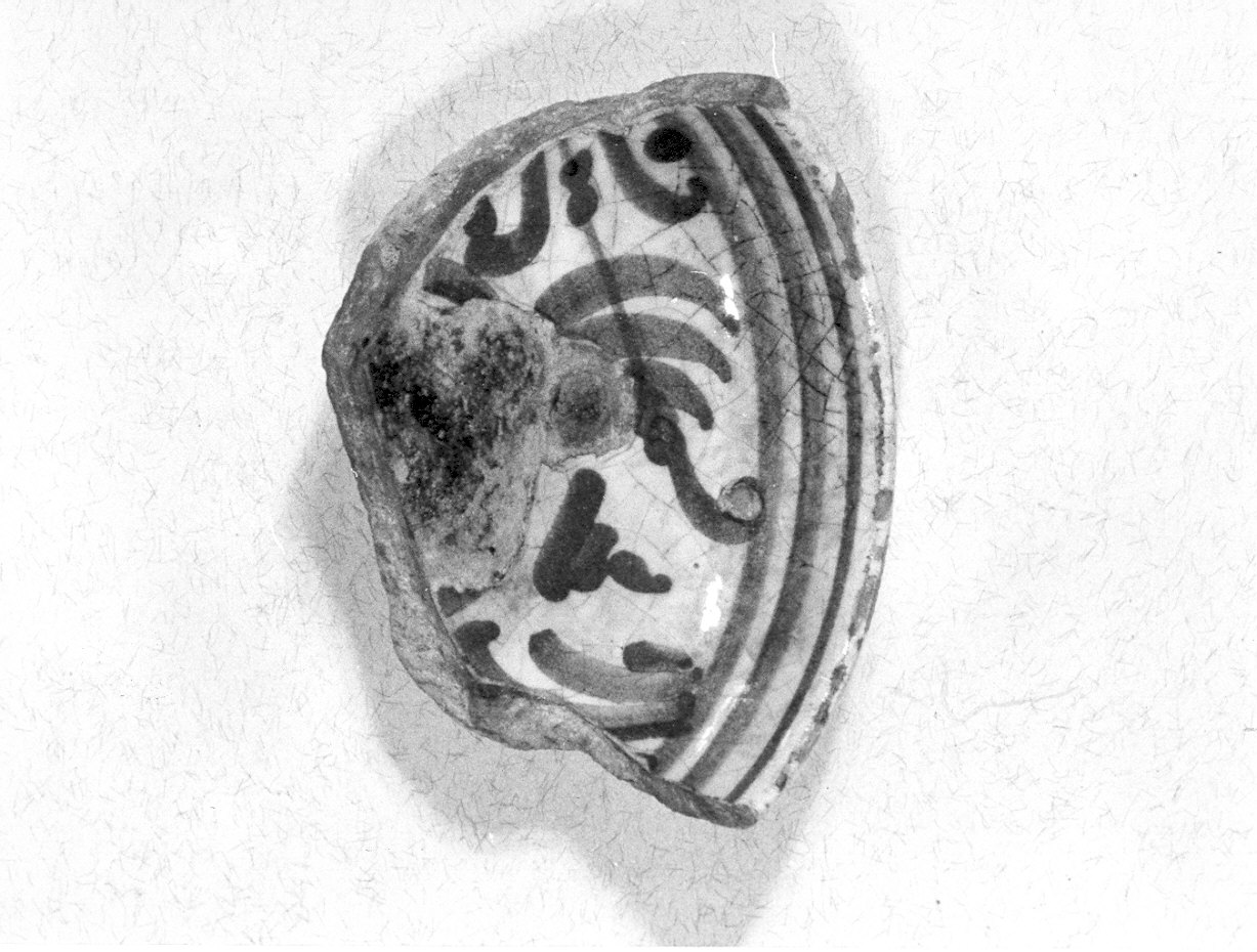 coppa, frammento - manifattura Italia settentrionale (sec. XVI)