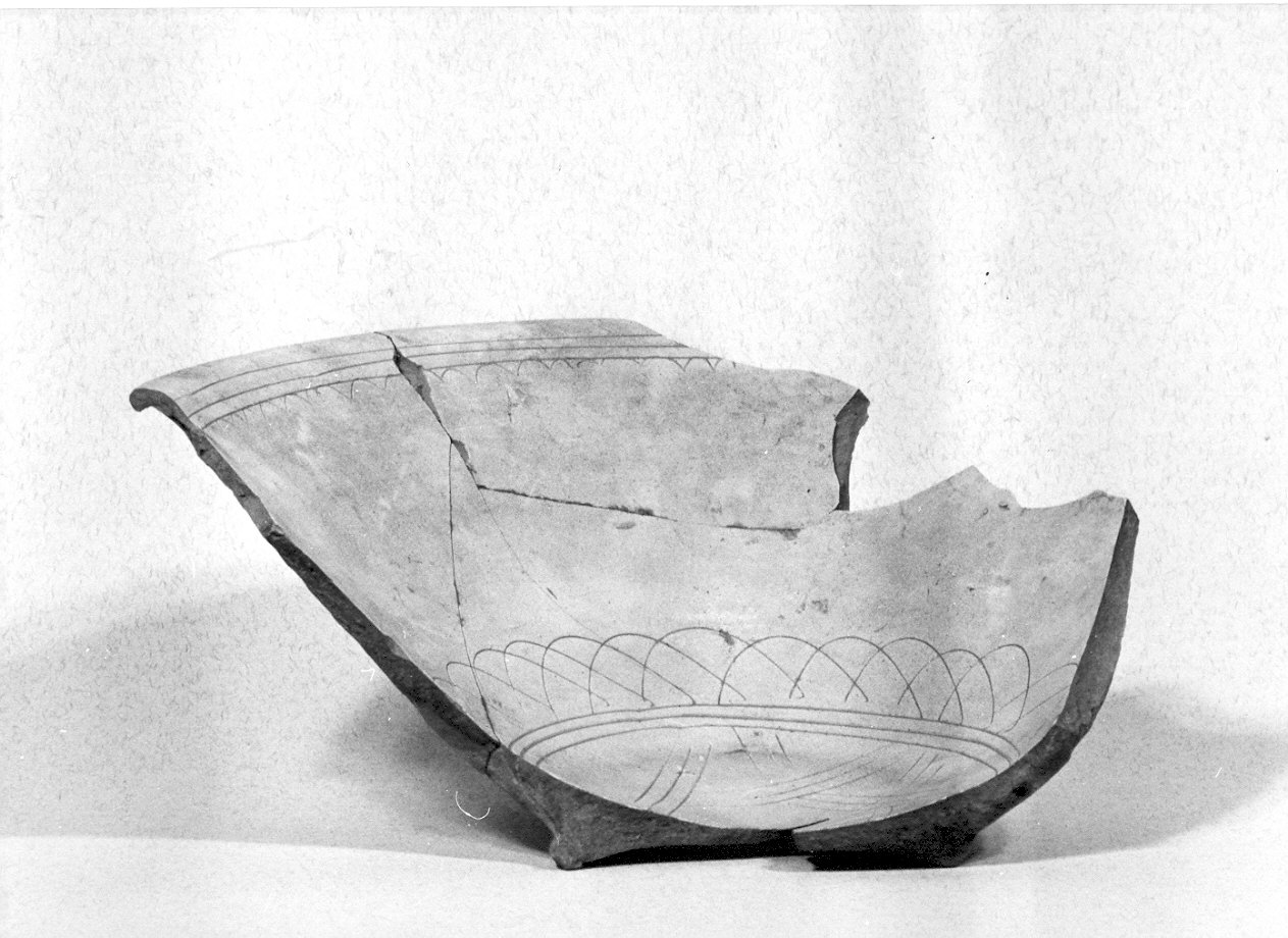 bacino, frammento - manifattura pavese (sec. XVII)