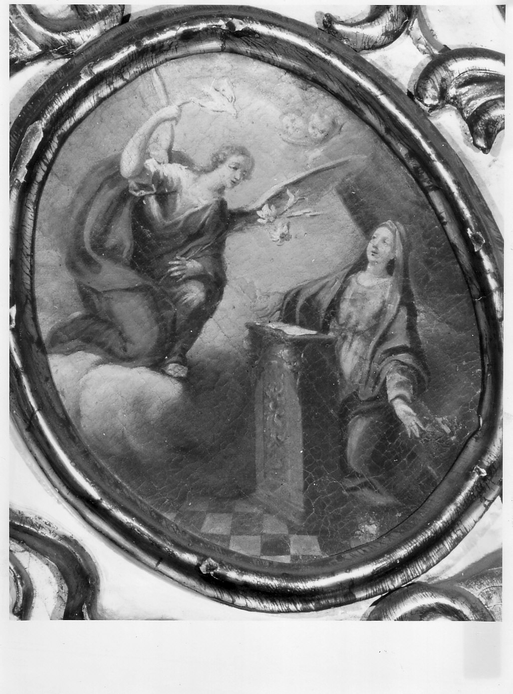 Annunciazione (dipinto, elemento d'insieme) - ambito piemontese (sec. XVIII)