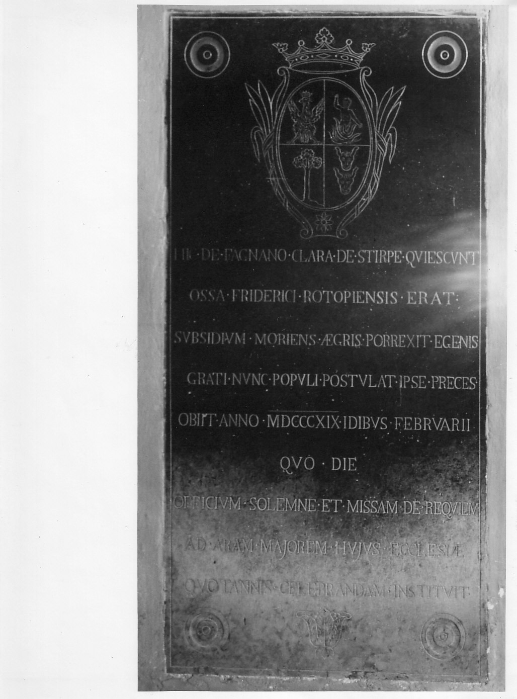 lapide tombale, opera isolata - bottega lombarda (sec. XIX)