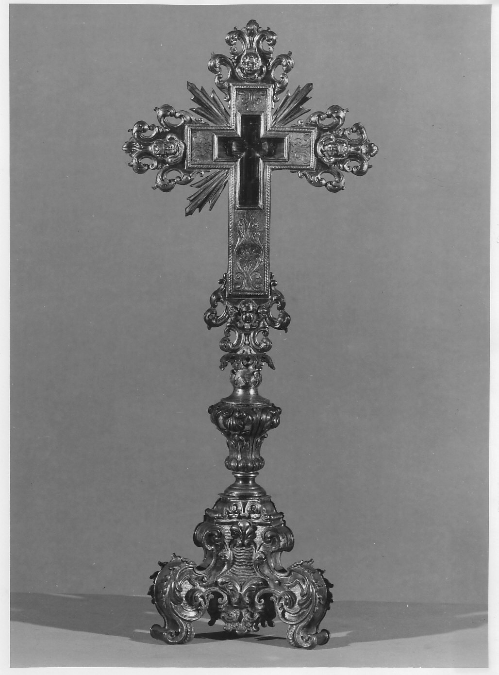 reliquiario - a croce, opera isolata - bottega lombarda (sec. XVIII)