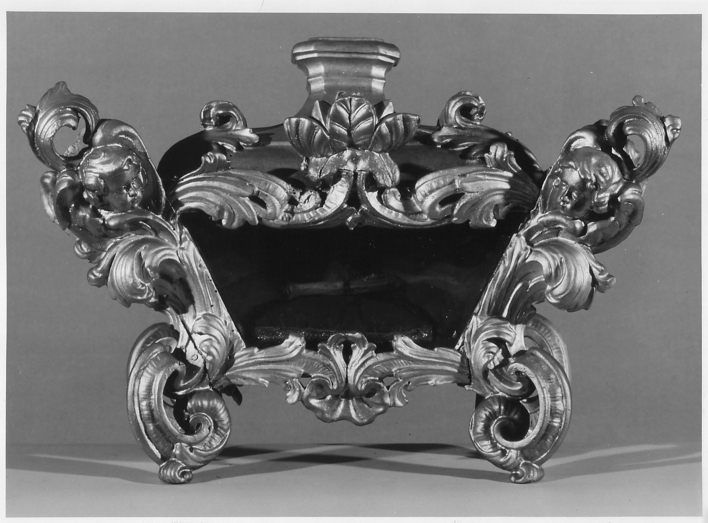 reliquiario a teca - a urna, coppia - bottega lombarda (sec. XIX)