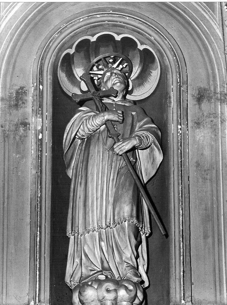 San Carlo Borromeo (statua, pendant) - bottega lombarda (sec. XVII)