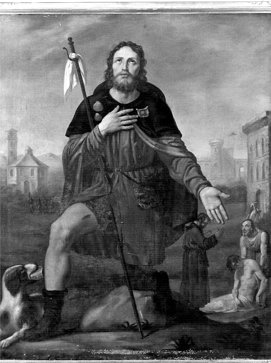 San Rocco (dipinto, opera isolata) - ambito lombardo (sec. XIX)