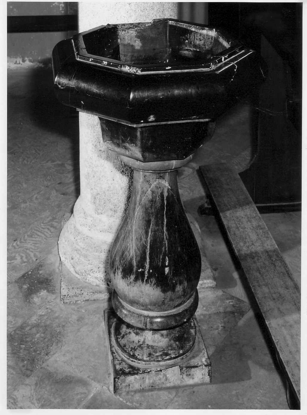 acquasantiera - a fusto, coppia - bottega lombarda (sec. XIX)