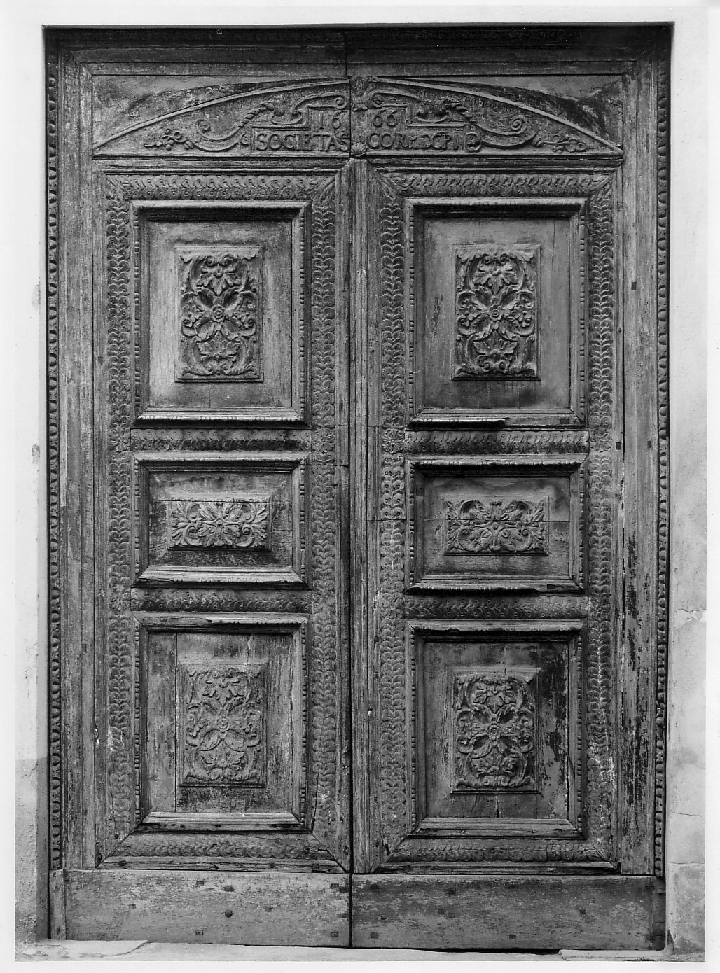 portone - a due battenti, opera isolata - bottega piemontese (sec. XVII)