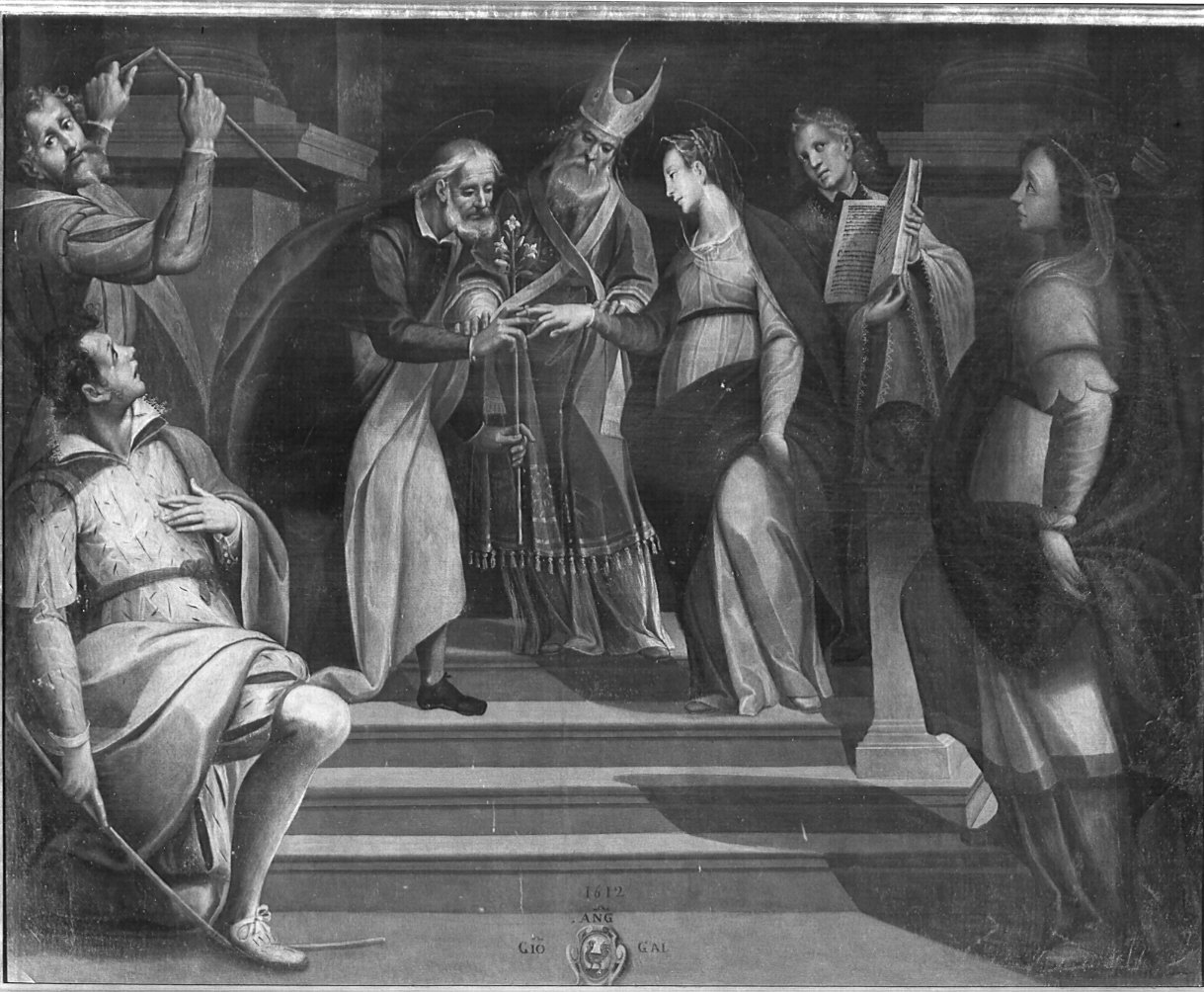 Sposalizio di Maria Vergine (dipinto) di Giovan Battista I della Rovere detto Fiammenghino (attribuito) (sec. XVII)