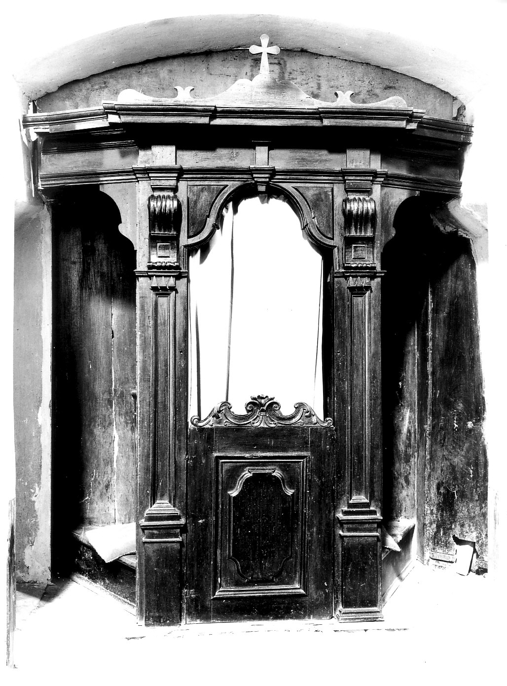 confessionale, opera isolata - bottega pavese (sec. XVIII)