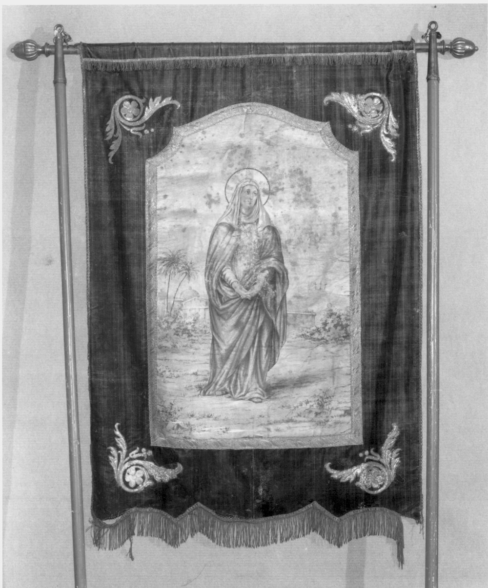 stendardo processionale - bottega lombarda (fine/inizio secc. XIX/ XX)