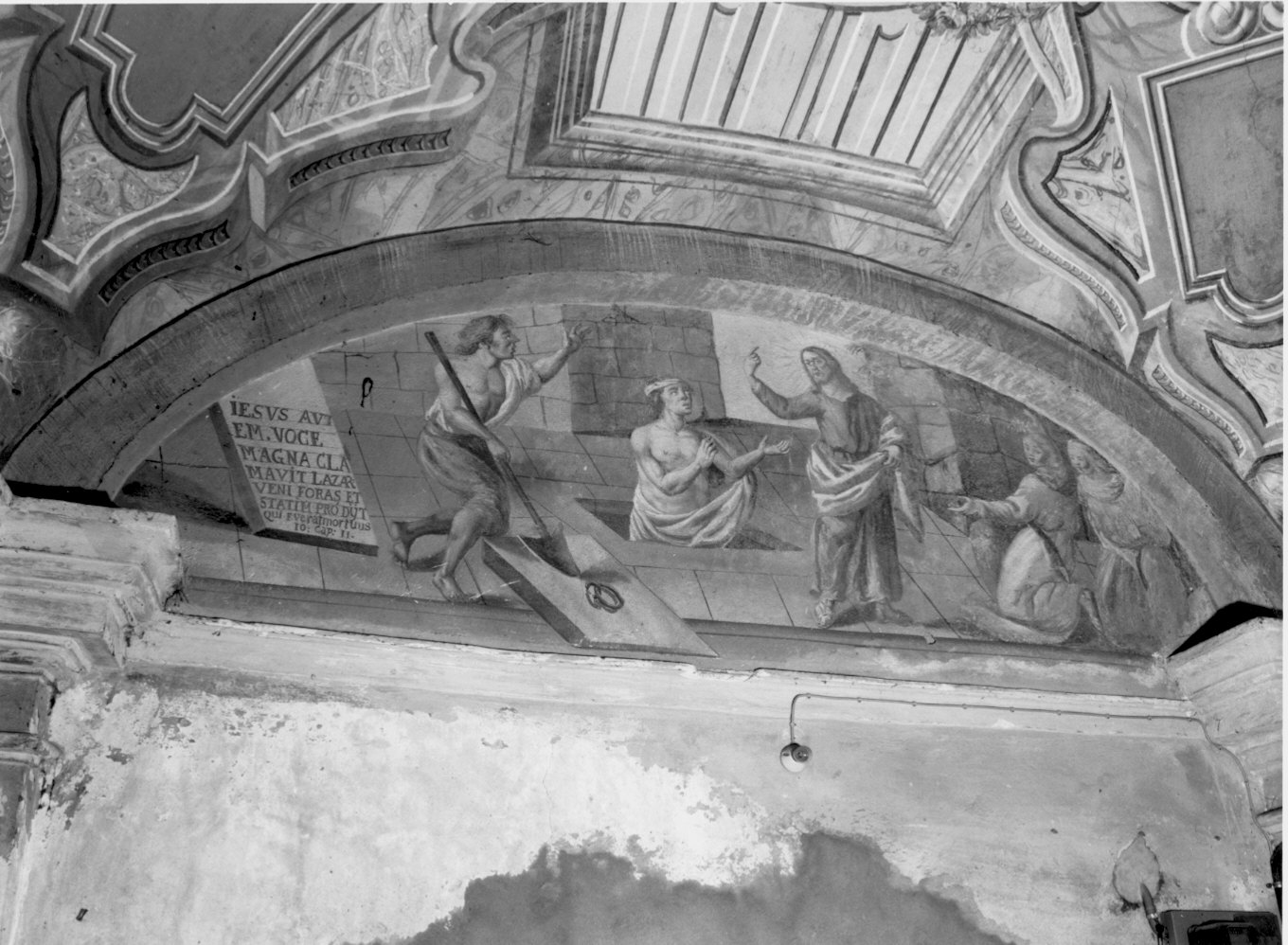 resurrezione di Lazzaro (dipinto murale) - ambito lombardo (sec. XVIII)