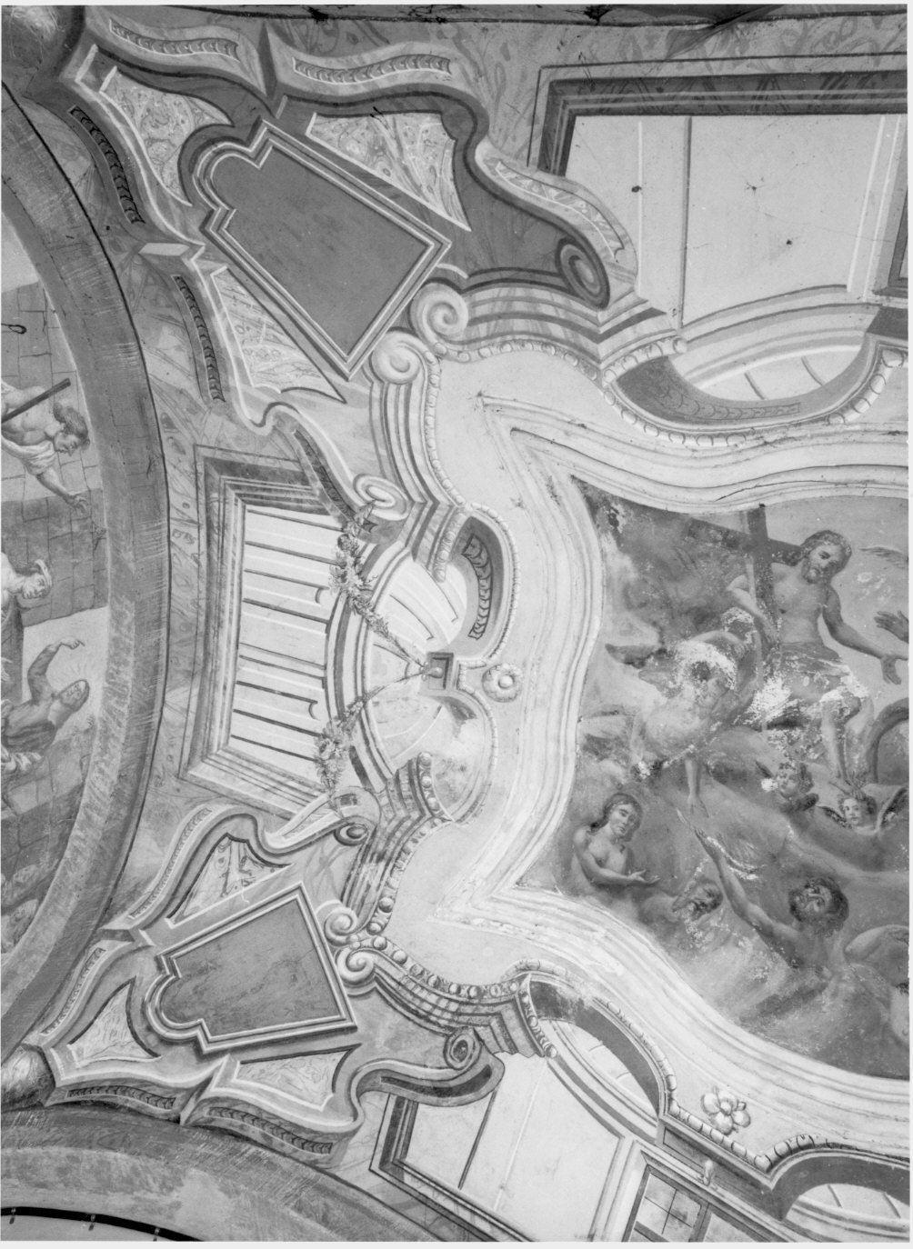 architettura illusionistica (dipinto murale) - ambito lombardo (sec. XVIII)