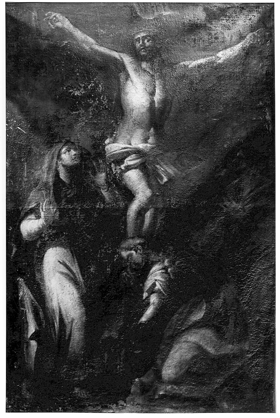 crocifissione di Cristo (dipinto) - ambito lombardo (sec. XVIII)