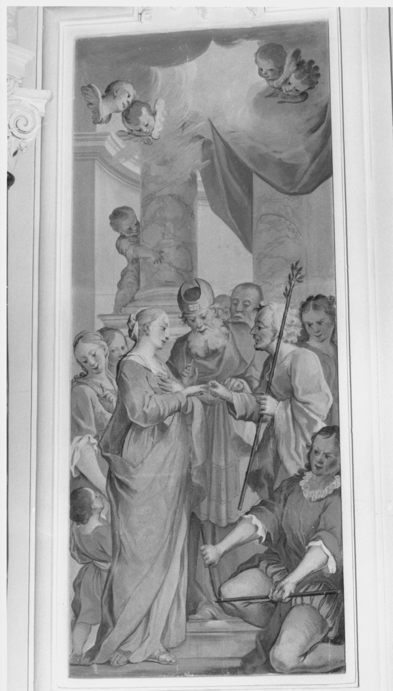 storie della vita della Madonna (dipinto murale, ciclo) di Quaglio Giulio (bottega) (primo quarto sec. XVIII)