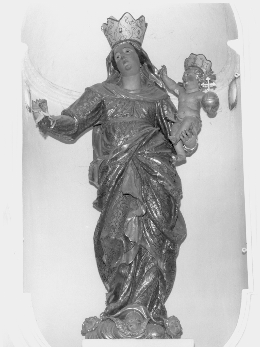Madonna del Rosario (statua) - bottega lombarda (seconda metà sec. XVII)
