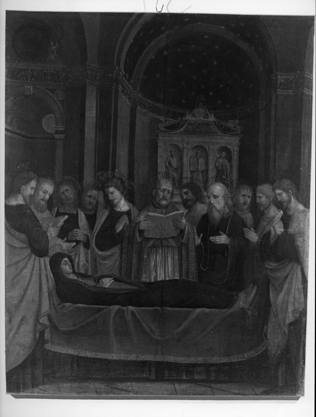 morte della Vergine (dipinto, opera isolata) di Ferrari Gaudenzio (bottega) (secondo quarto sec. XVI)