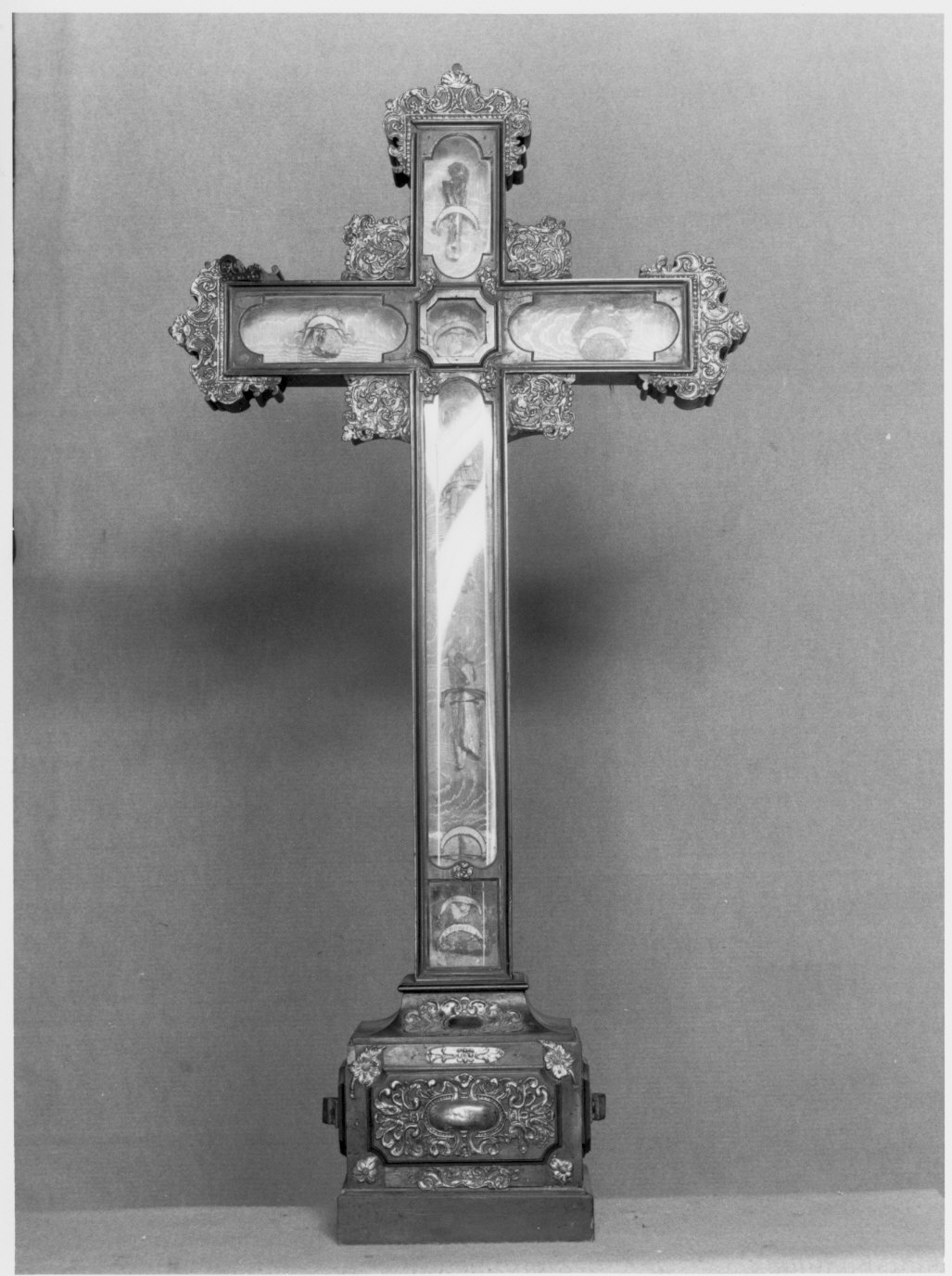 reliquiario - a croce - bottega italiana (sec. XIX)