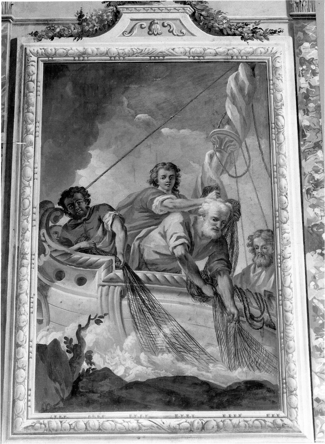 Pesca miracolosa (dipinto, elemento d'insieme) di Scotti Carlo (terzo quarto sec. XVIII)