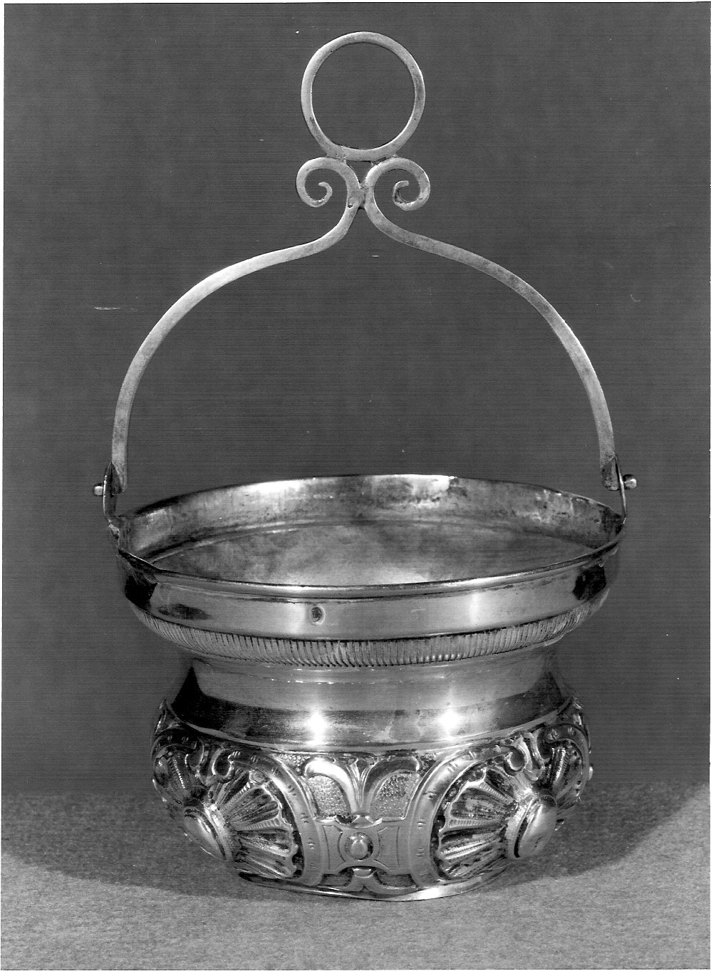 secchiello per l'acqua benedetta, opera isolata - bottega lombarda (seconda metà sec. XVIII)