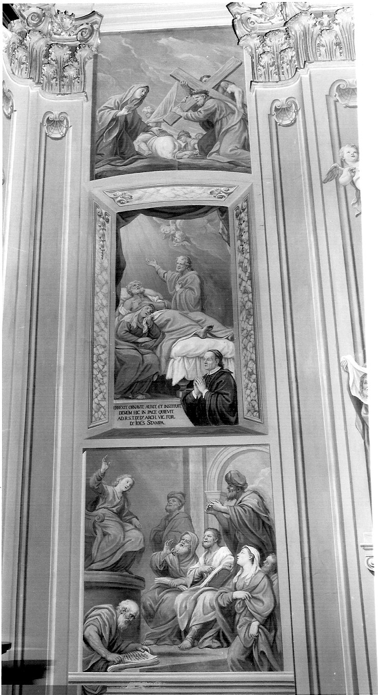 ritrovamento di Gesù nel tempio (dipinto, elemento d'insieme) di Quaglio Giulio (sec. XVIII)