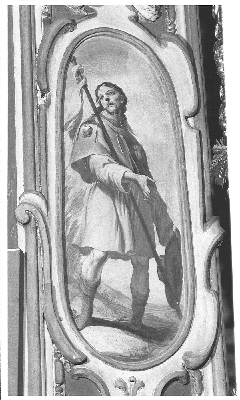 San Rocco (dipinto murale, elemento d'insieme) di Bianchi Pietro detto Bustino (secc. XVII/ XVIII)
