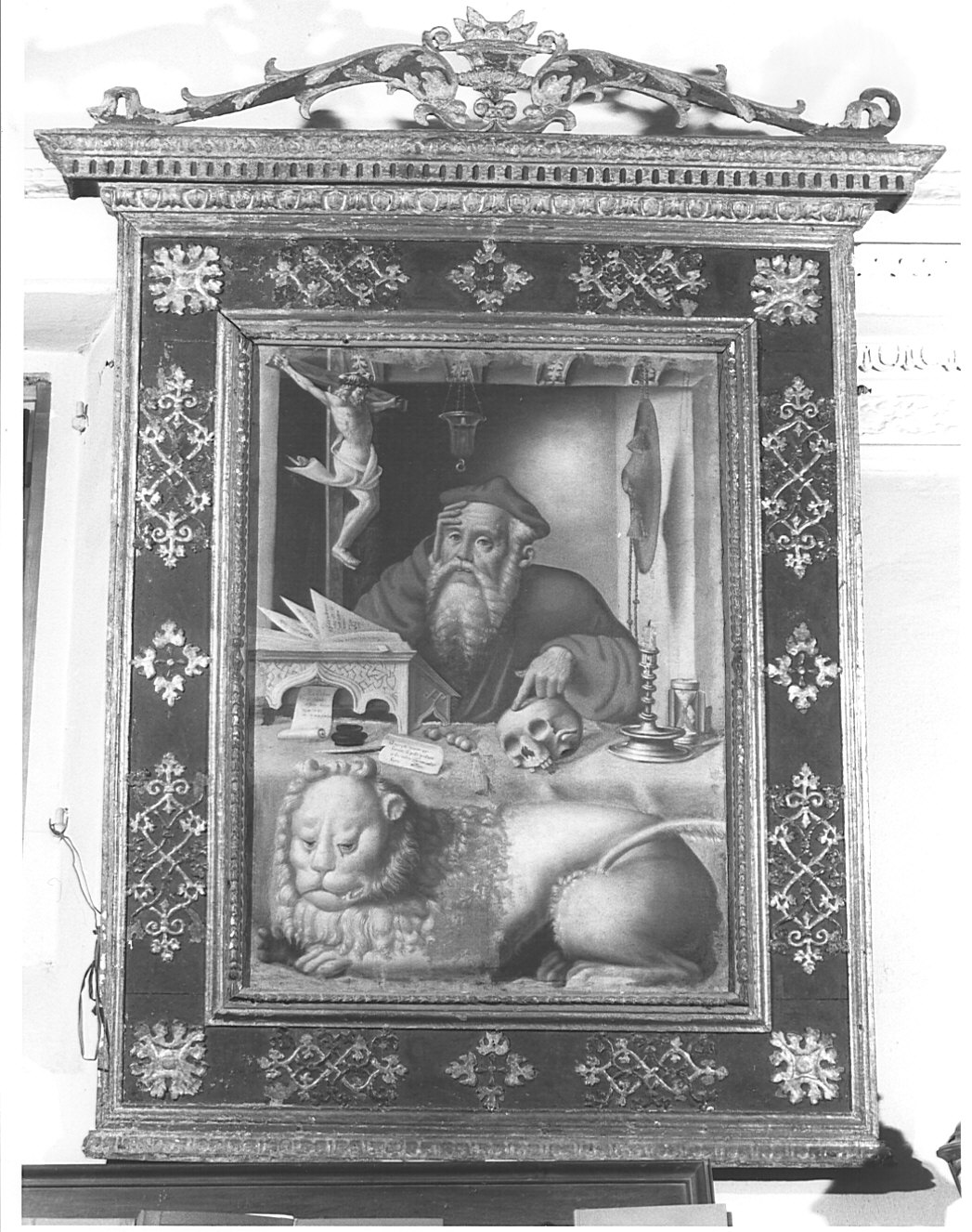 San Girolamo penitente nello studio (dipinto, opera isolata) di Sicco Andrea (sec. XVI)