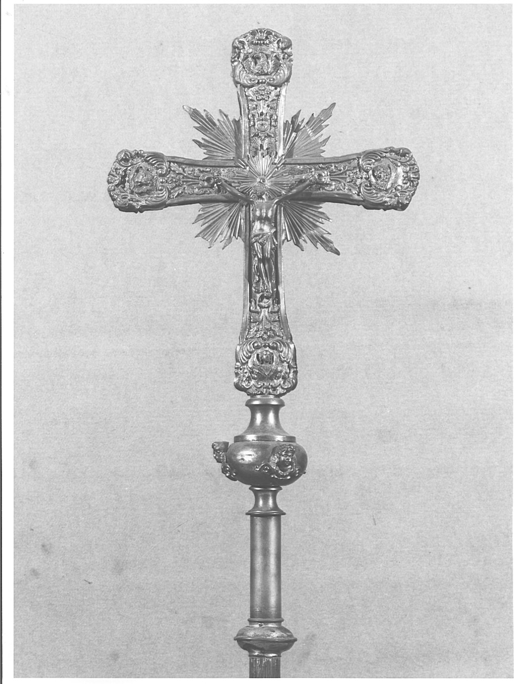 croce processionale, opera isolata - bottega comasca (prima metà sec. XVIII)