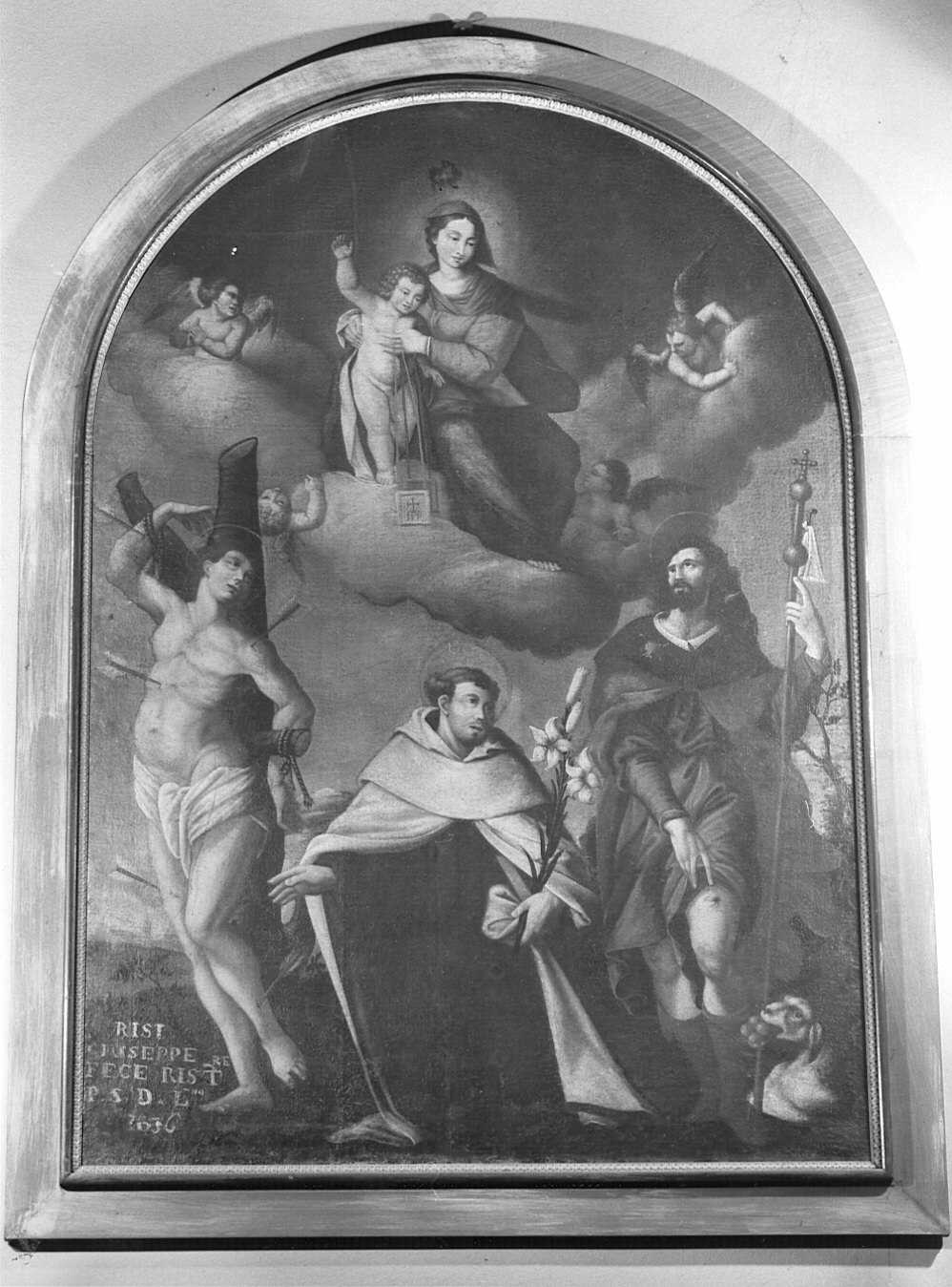 Madonna del Carmelo e santi (dipinto) - ambito lombardo (sec. XVII)