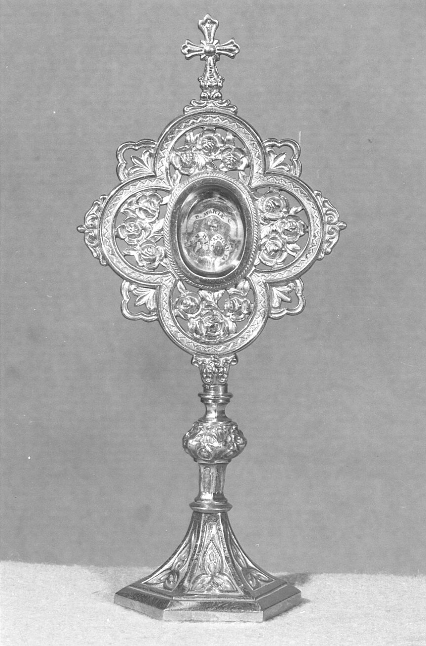 reliquiario - a ostensorio - bottega lombarda (primo quarto sec. XX)